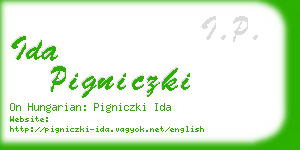 ida pigniczki business card